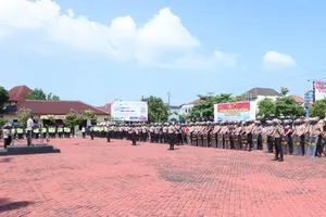 Polres Jepara Gelar Latihan Kesiapan Satuan di Mapolres untuk Antisipasi Unjuk Rasa