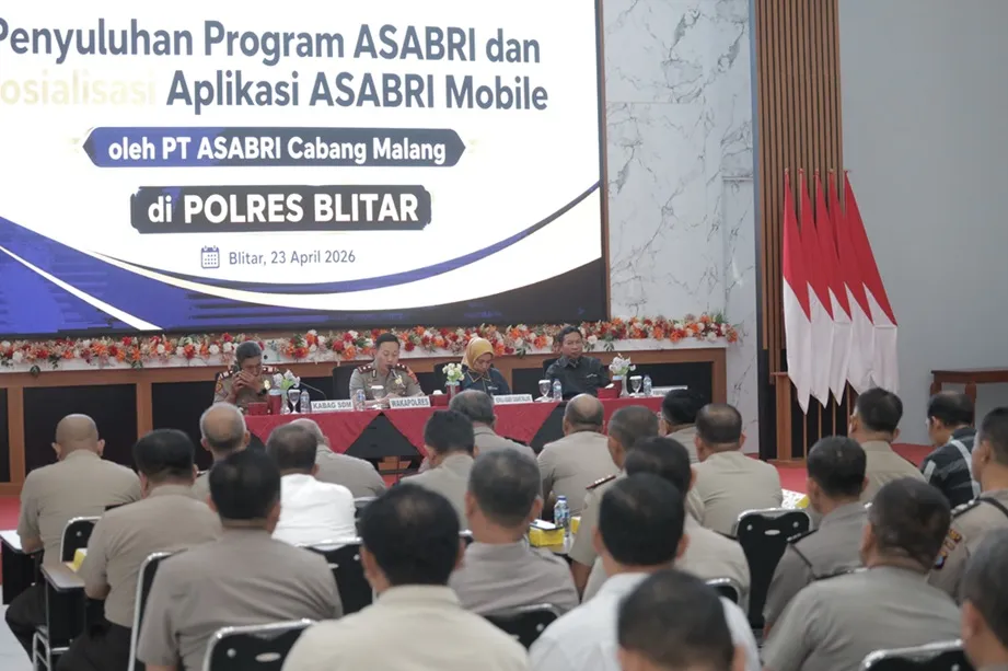 Polres Blitar Ikuti Penyuluhan Program ASABRI dan Sosialisasi ASABRI Mobile