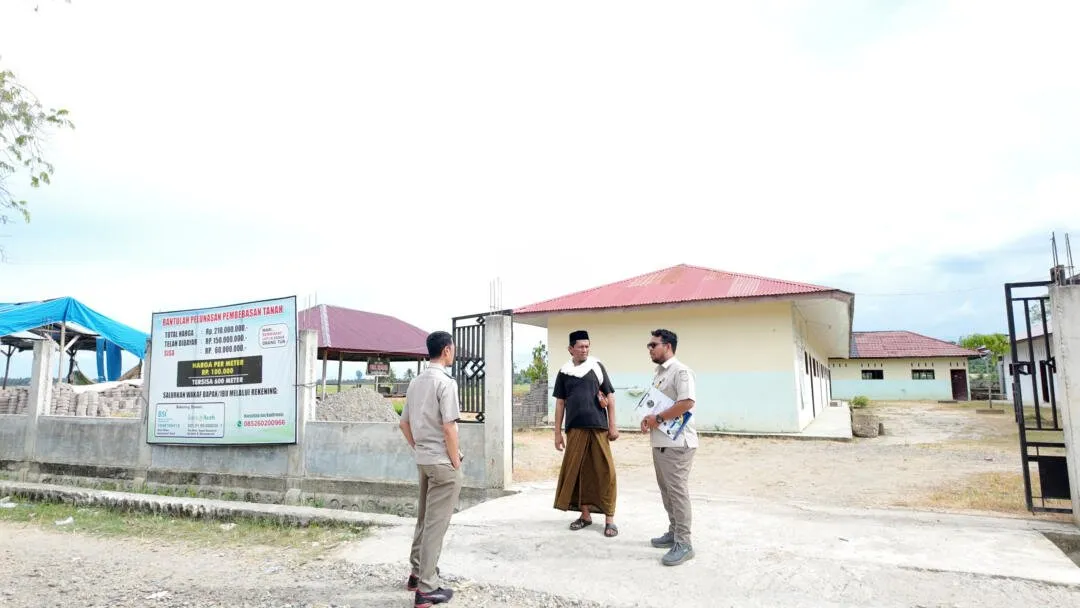 Kantor Pertanahan Lhokseumawe Tinjau Lokasi Usulan PTP PKKPR Yayasan Pendidikan Islam Bustanul Sa’adah