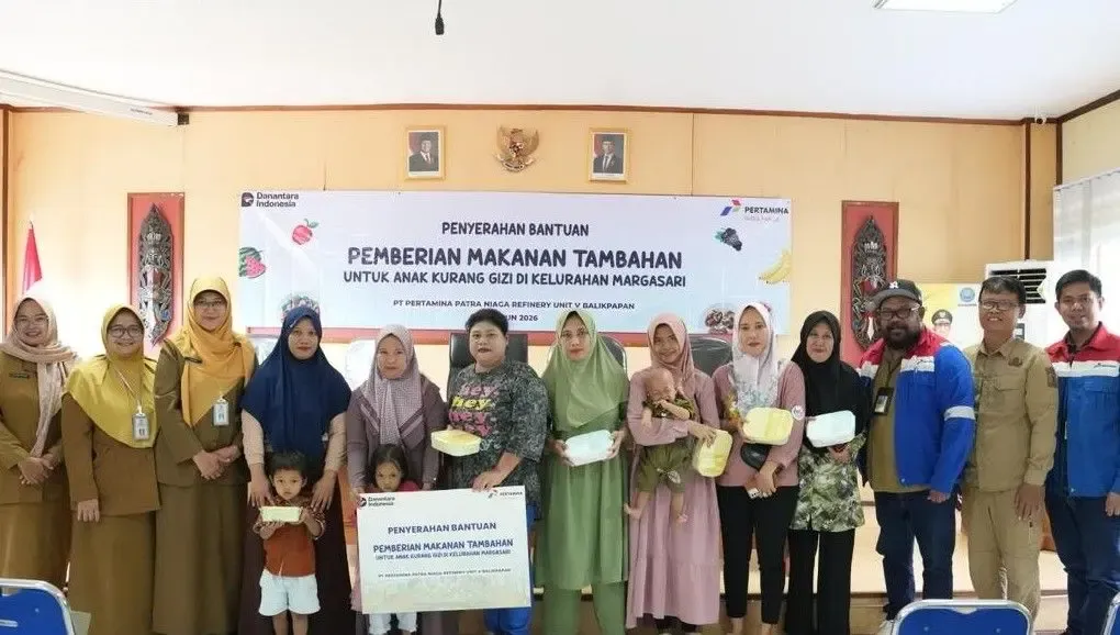 Pertamina Jalankan Program Makanan Tambahan 90 Hari untuk Balita dan Baduta di Margasari