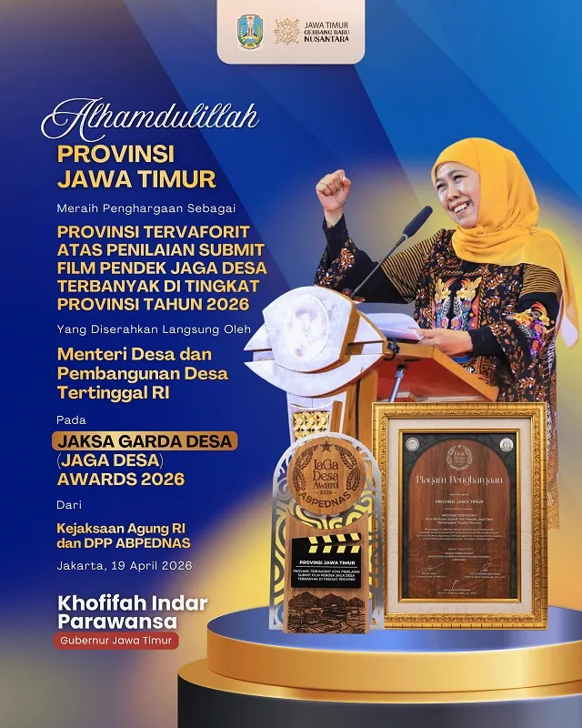 Jawa Timur Raih Predikat Provinsi Terfavorit di Jaga Desa Award 2026