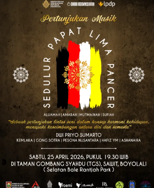 Pertunjukan Musik “Sedulur Papat Limo Pancer” Dijadwalkan Tampil di Boyolali, Angkat Filsafat Jawa lewat Gamelan Kontemporer