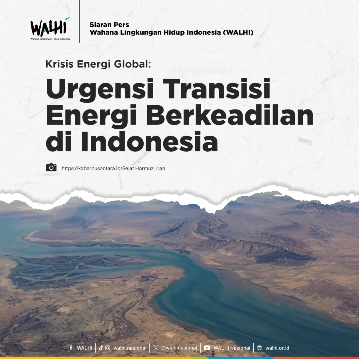 WALHI: Krisis Energi Global Perlu Jadi Momentum Kedaulatan Energi dan Transisi Berkeadilan