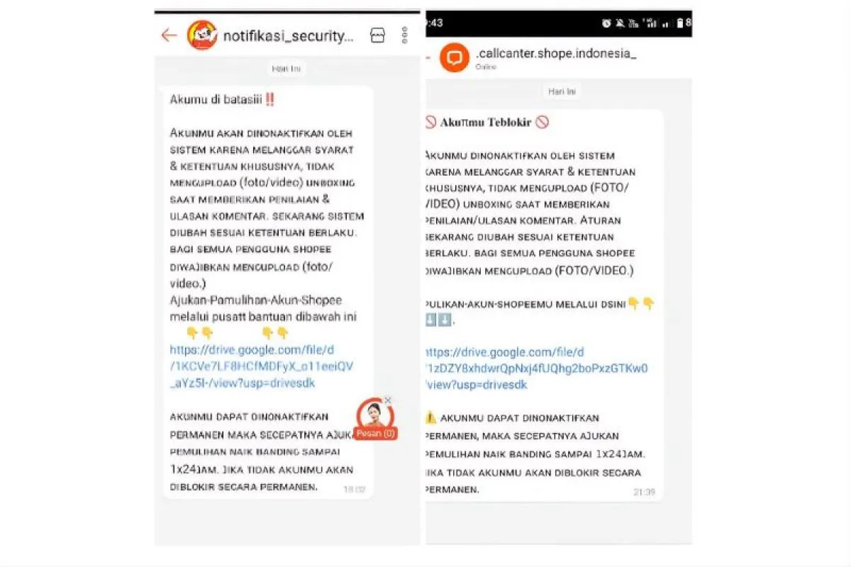 Penipuan Mengatasnamakan CS Shopee Marak Lewat Chat Pribadi, Pengguna Diimbau Waspada