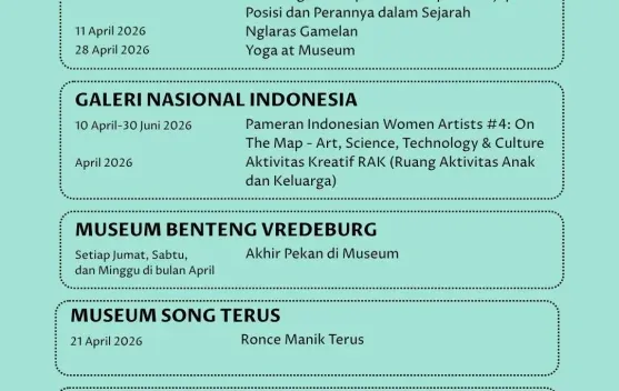 Museum dan Cagar Budaya Siapkan Rangkaian Agenda Seni dan Sejarah Sepanjang April 2026