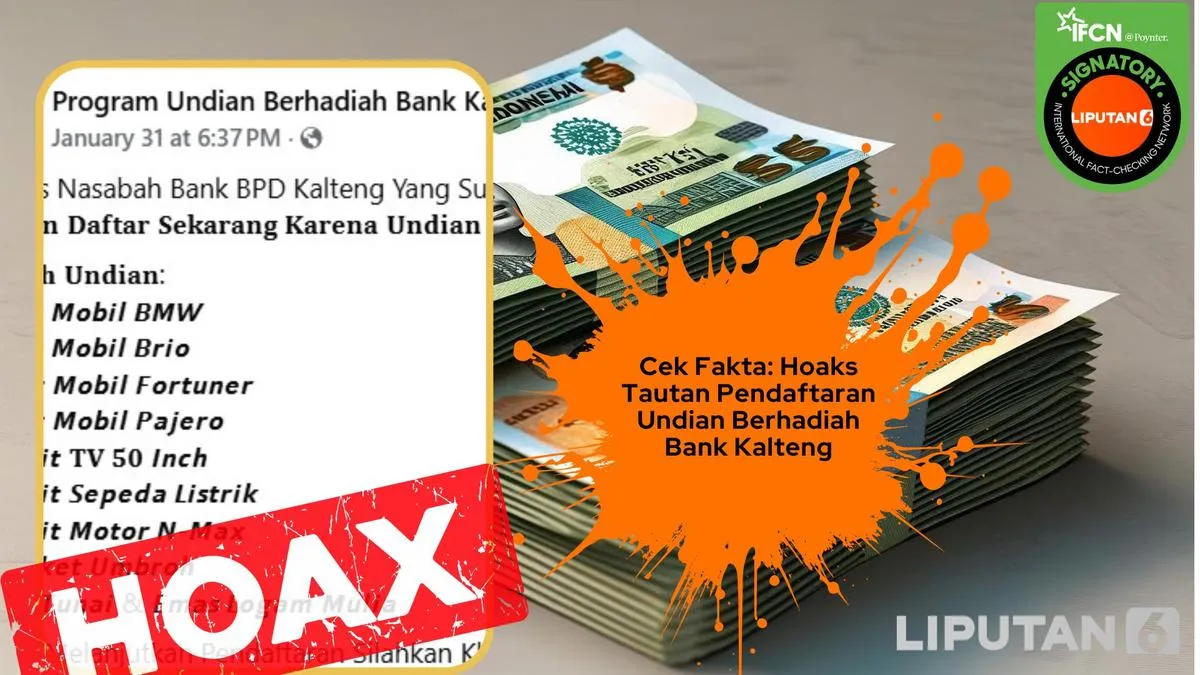 Hoaks Undian Berhadiah Bank Daerah Marak, Tautan Pendaftaran Minta Data Pribadi