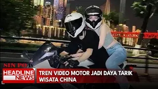 Tren Video Sinematik Naik Motor Tarik Wisatawan di Chongqing, China