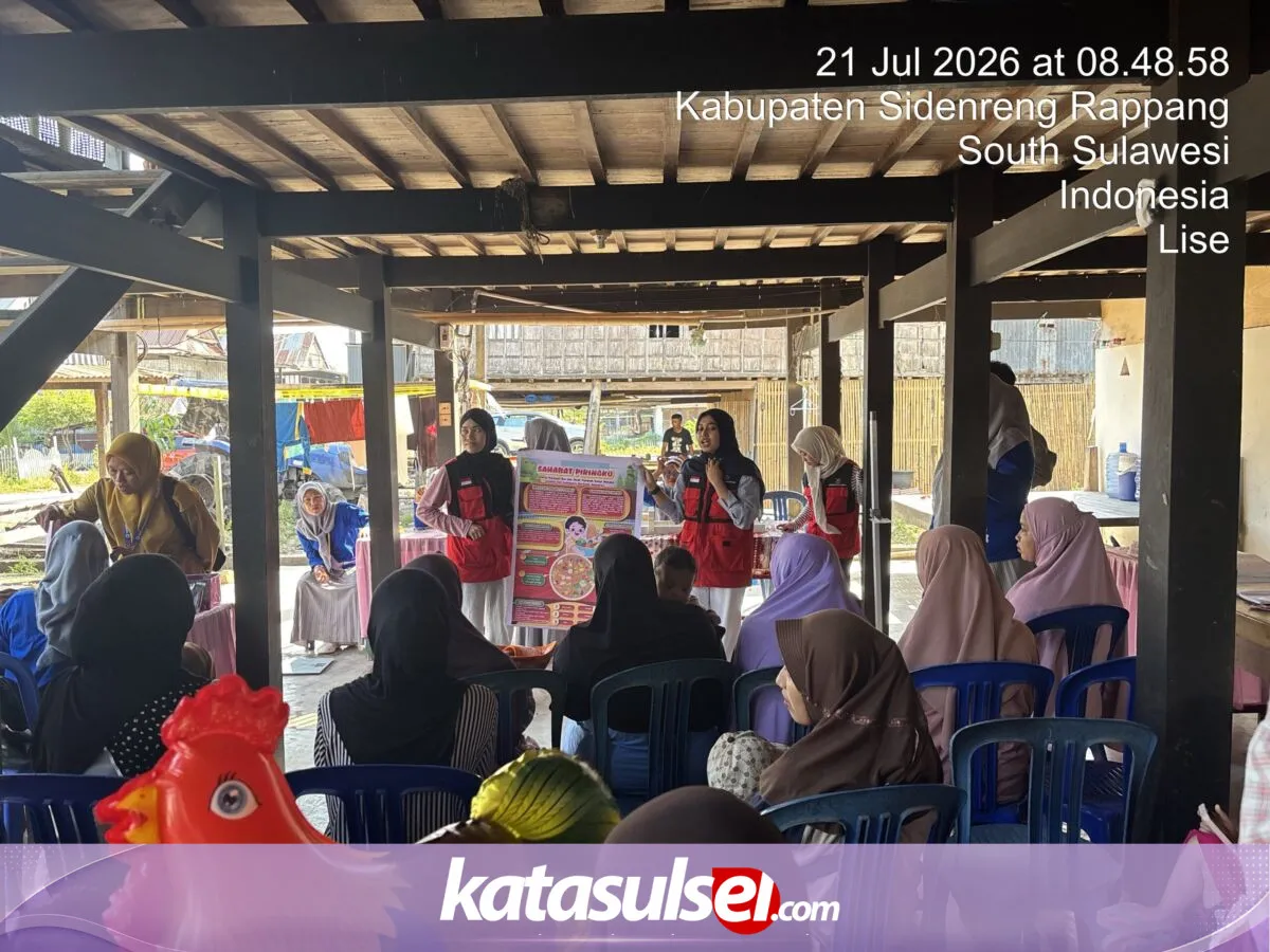 Mahasiswa KKN Profesi Kesehatan Unhas Gelar Edukasi Gizi Ibu dan Anak di Desa Lise untuk Cegah Stunting