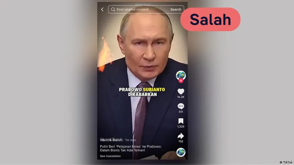 Cek Fakta: Klaim Putin Beri “Pelajaran Keras” kepada Prabowo soal Minyak Rusia Tidak Terbukti