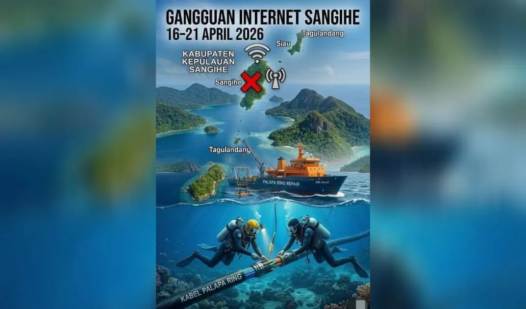 Restorasi Palapa Ring Tengah Tahuna–Melonguane Dimulai 16 April, Internet Sangihe Berpotensi Terganggu hingga 24 April