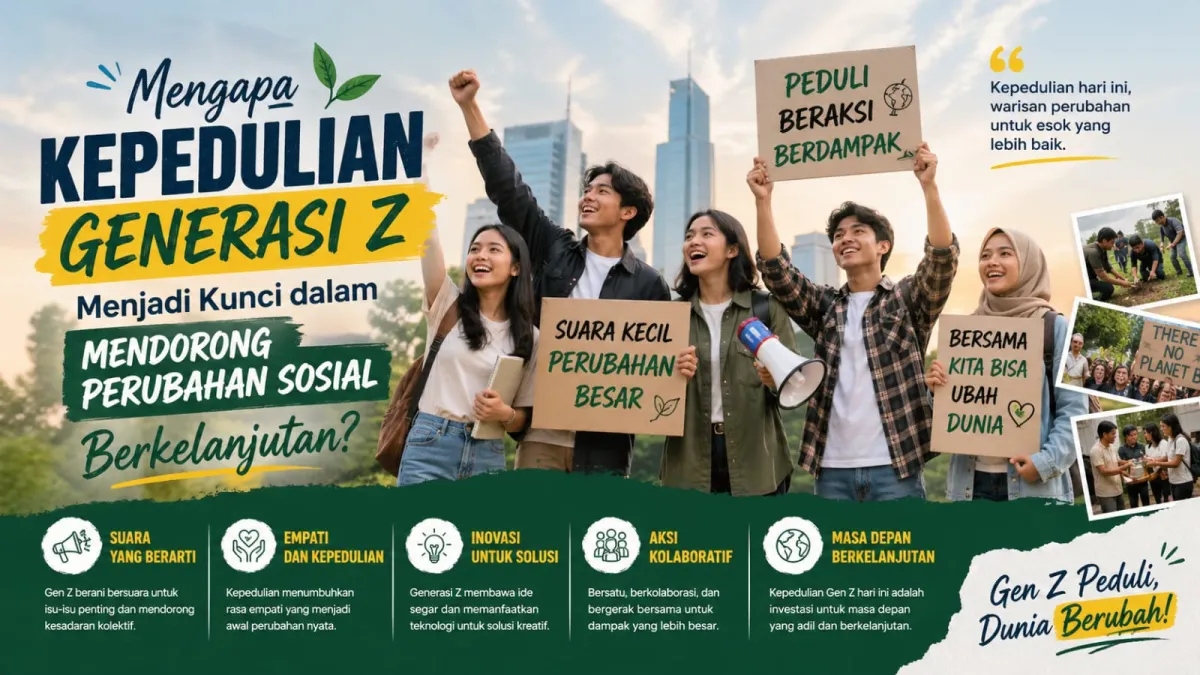 Kepedulian Generasi Z Dinilai Jadi Kunci Perubahan Sosial Berkelanjutan