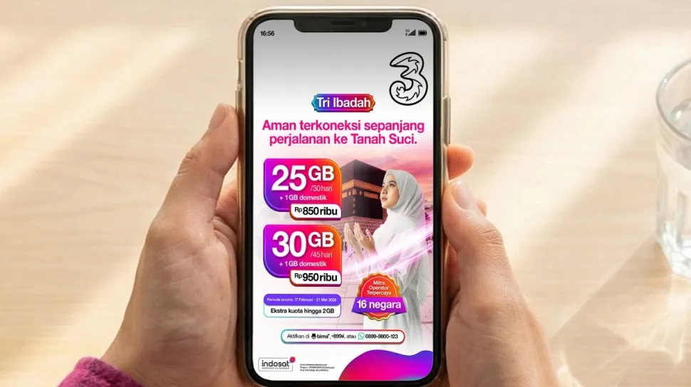Tri Luncurkan Layanan Tri Ibadah untuk Haji 2026, Paket Roaming Mulai Rp650 Ribu