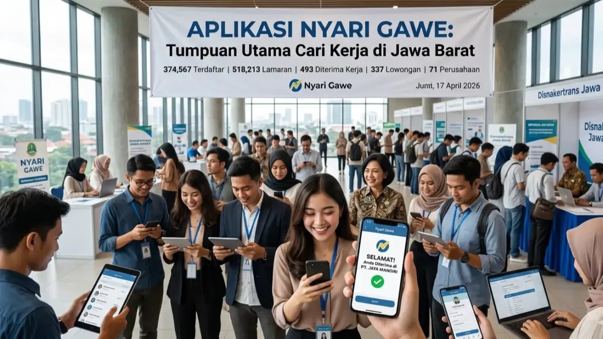 Enam Bulan Berjalan, 374.567 Pencari Kerja Daftar di Aplikasi Nyari Gawe Jawa Barat