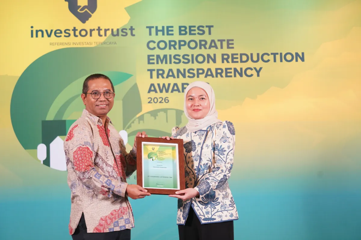 Cikarang Listrindo Raih Penghargaan Transparansi Pengurangan Emisi 2026