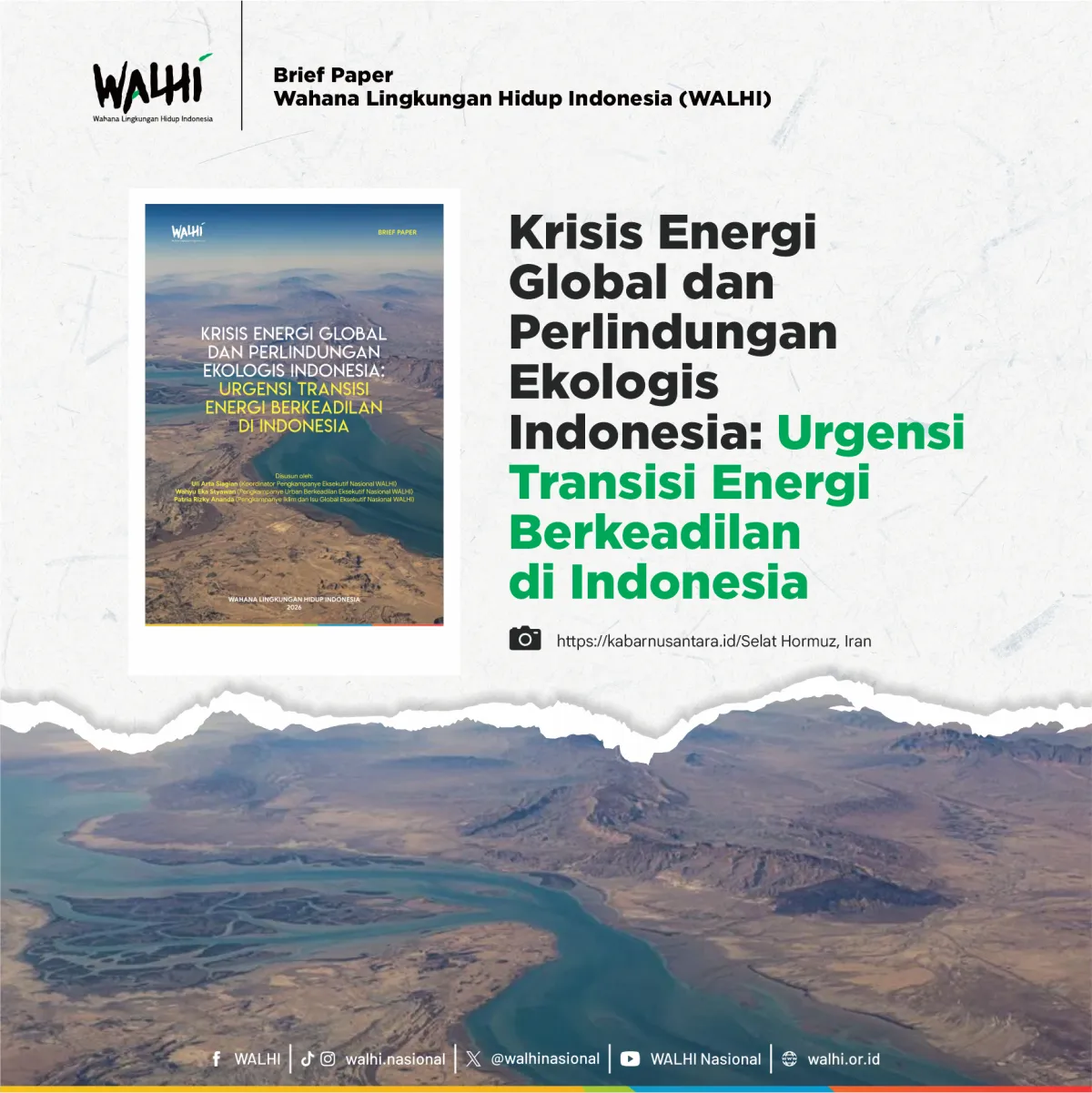 WALHI: Krisis Energi Global Tekan Indonesia, Transisi Energi Berkeadilan Dinilai Mendesak