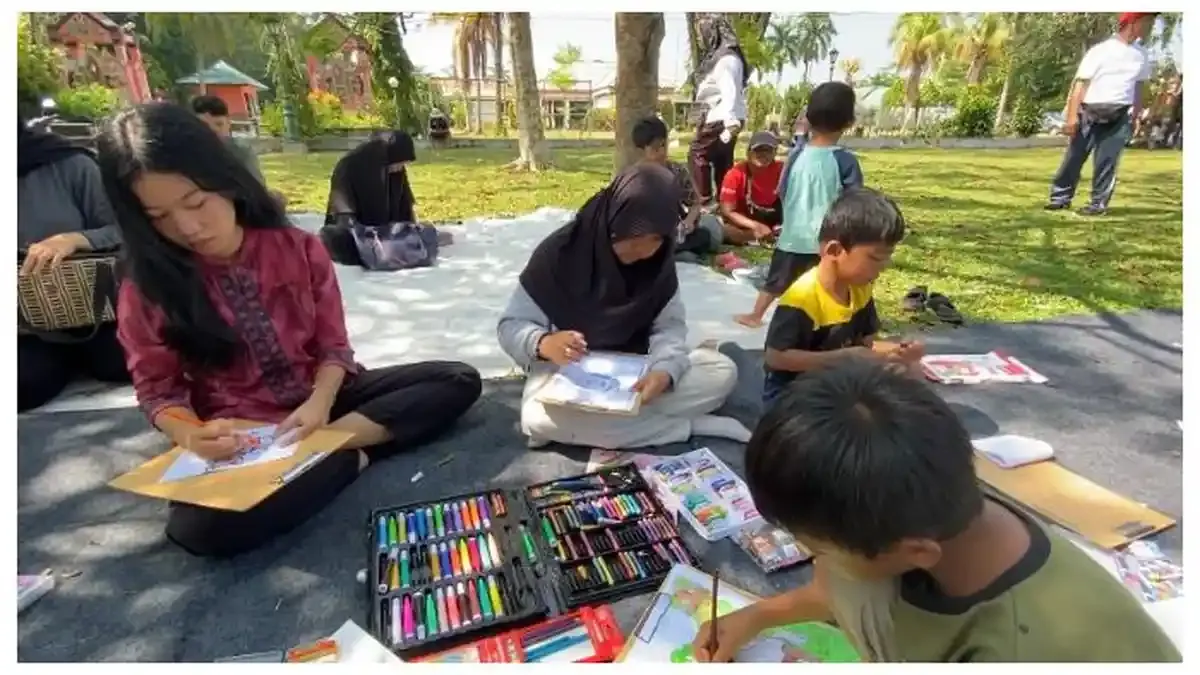 Komunitas di Palangka Raya Ajak Anak Beraktivitas Tanpa Gadget di CFD Yos Sudarso