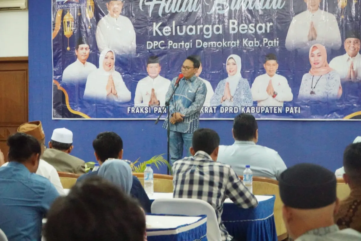 Plt Bupati Pati Risma Ardhi Chandra Dorong Sinergi Pemerintah dan Parpol di Halalbihalal DPC Demokrat