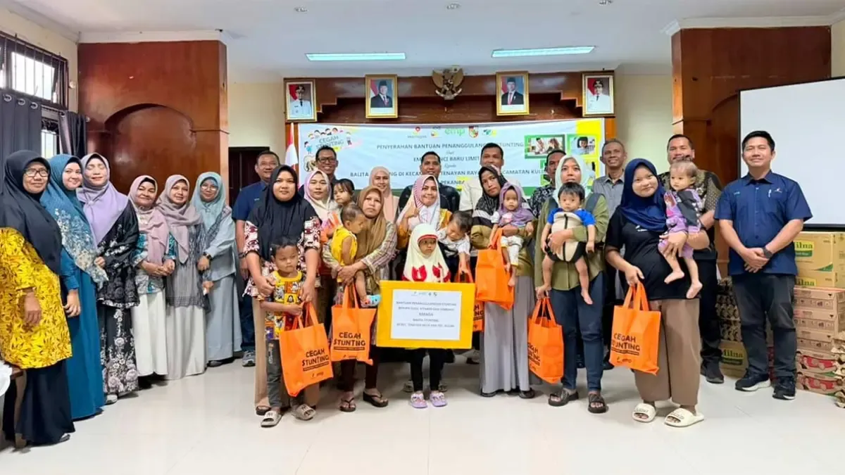 EMP Korinci Baru Salurkan Tambahan Gizi untuk 40 Balita Stunting di Pekanbaru