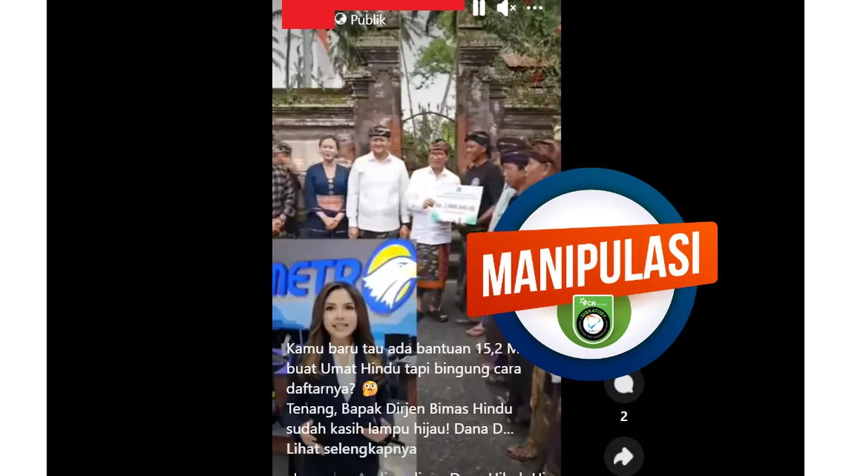 Klaim Bantuan Rp 15,2 Miliar dari Dirjen Bimas Hindu Beredar di Medsos, Terindikasi Hoaks