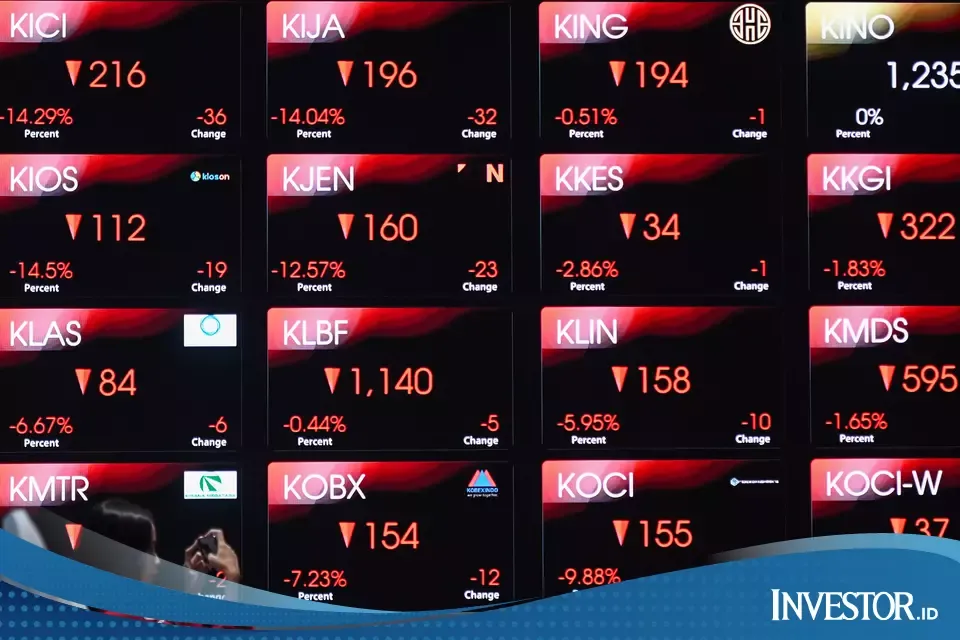 Sepuluh Saham Anjlok hingga 48% Saat IHSG Turun 5,91% dalam Sepekan