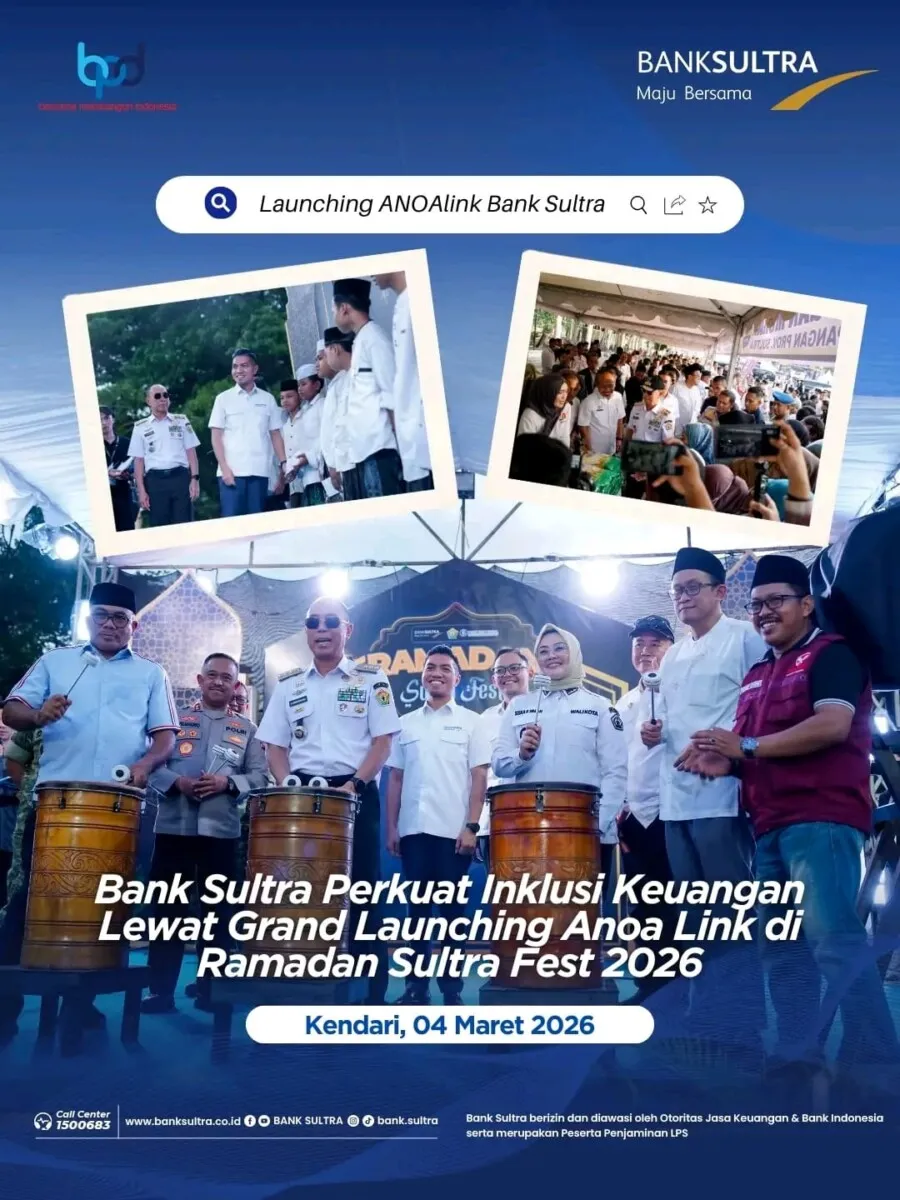 Bank Sultra Luncurkan ANOAlink pada Grand Opening Ramadan Sultra Fest 2026 di Kendari