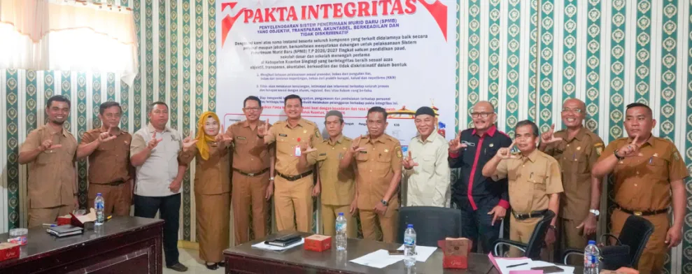 Disdikpora Kuansing Gelar Rakor SPMB 2026/2027, Tekankan Transparansi dan Keadilan