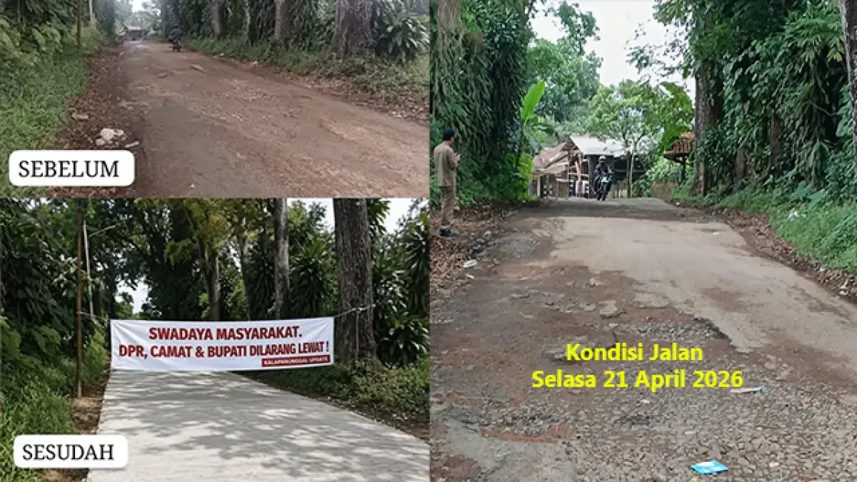 Cek Fakta: Foto ‘Sebelum-Sesudah’ Jalan Pakuwon–Kalapanunggal–Kabandungan Disebut Tidak Sesuai Kondisi Lapangan
