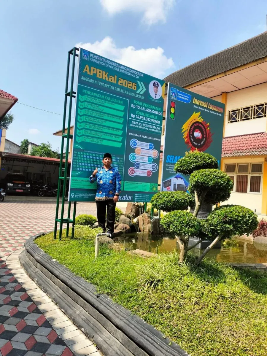 Kalurahan Condongcatur Pasang Baliho Infografis APBKal 2026 untuk Dorong Transparansi Anggaran