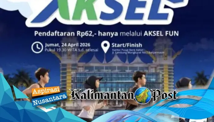 AKSEL Fun Night Run Digelar 24 April 2026 di Banjarmasin, Pendaftaran Lewat Aplikasi AKSEL