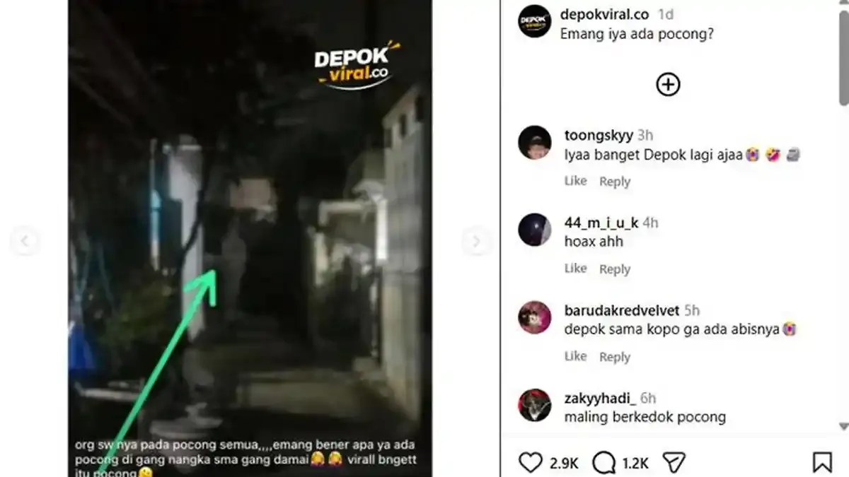 Viral Kabar Penampakan Pocong di Pasir Putih Depok, Polisi Pastikan Hoaks