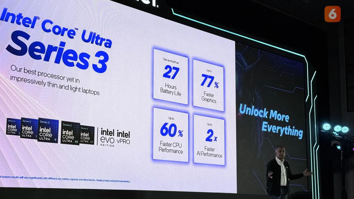 Intel Luncurkan Core Ultra Series 3, Klaim Performa AI Naik hingga 180 TOPS