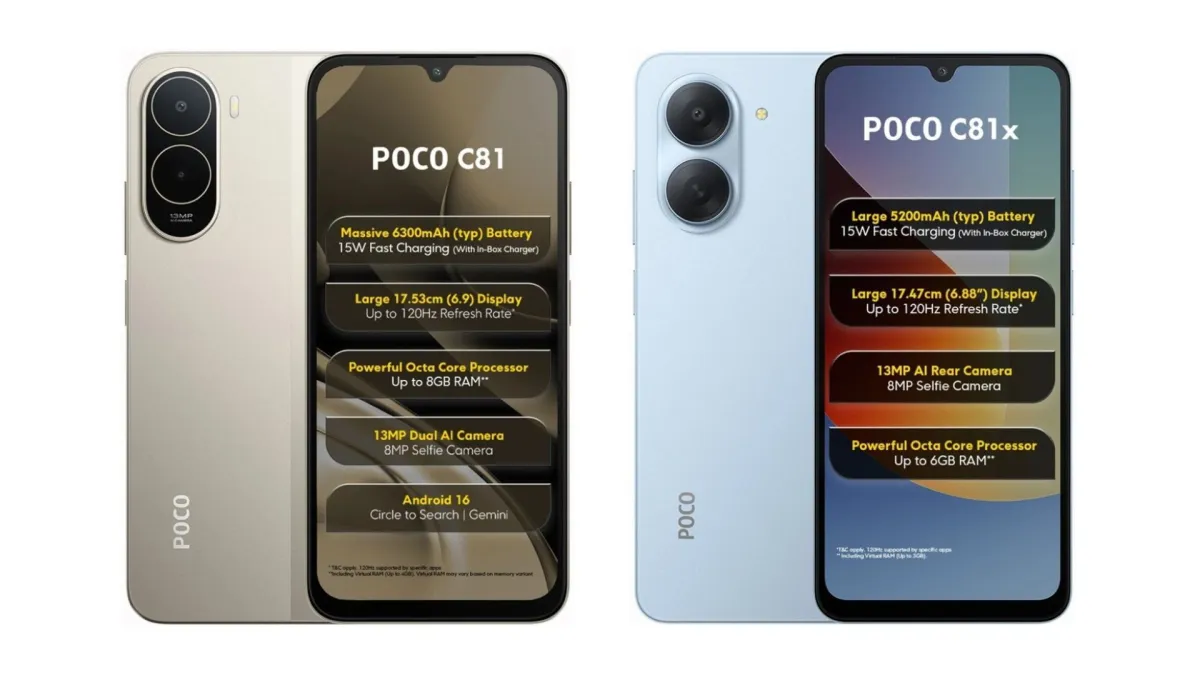 Poco C81 dan C81x Resmi Meluncur, Usung Unisoc T7250 dan Layar Besar