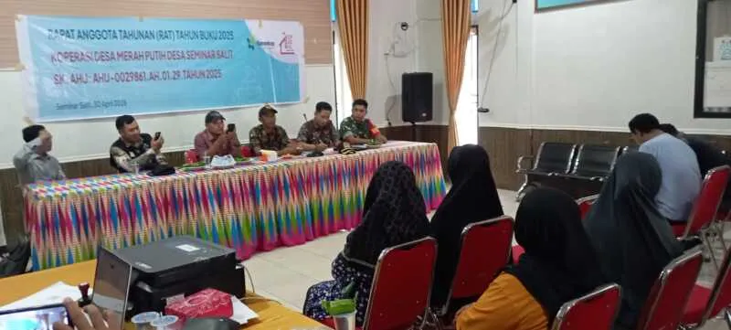RAT Koperasi Desa Merah Putih Seminar Salit Digelar, Babinsa Tekankan Transparansi Pengelolaan