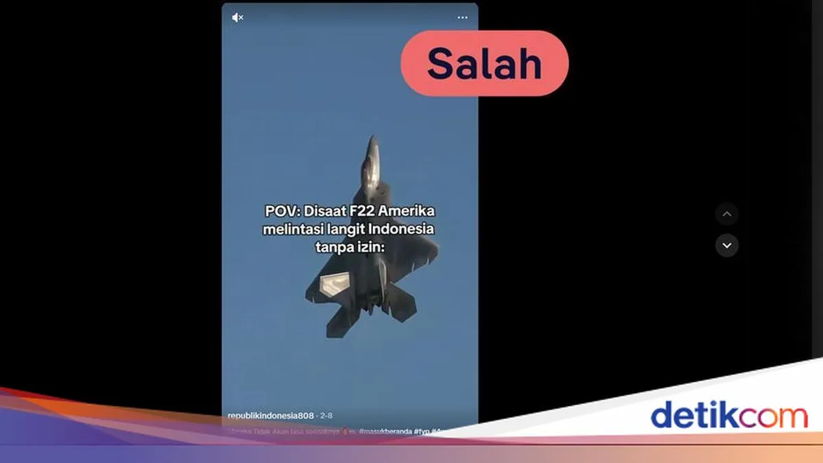 Cek Fakta: Klaim Jet Tempur F-22 AS Masuk Wilayah Indonesia Tanpa Izin