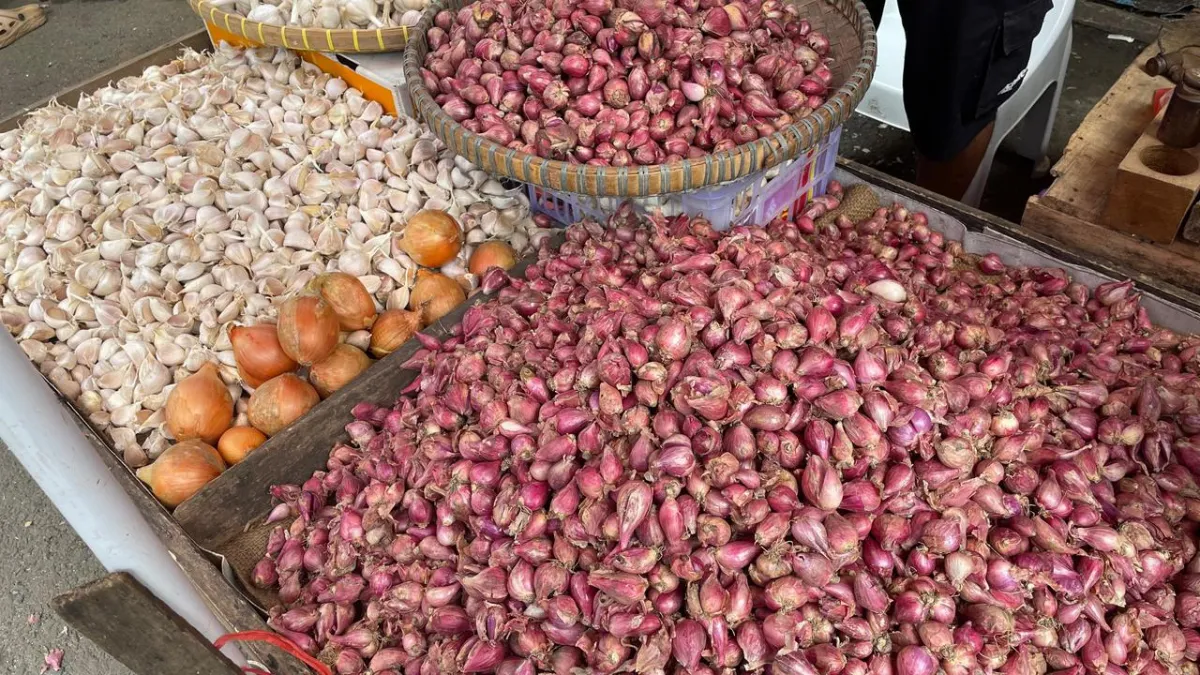 Harga Bawang Merah di Pasar Kopindo Metro Naik, Pembeli Kurangi Jumlah Belanja