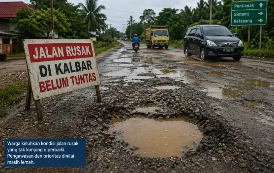DPRD Kalbar Soroti Jalan Rusak yang Tak Kunjung Tuntas dan Minimnya Transparansi Data Proyek