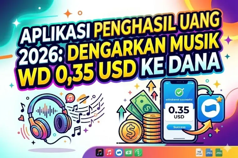 Aplikasi Penghasil Uang 2026 Klaim Beri Koin dari Mendengarkan Musik, Penarikan Minimal 0,35 USD ke Dana