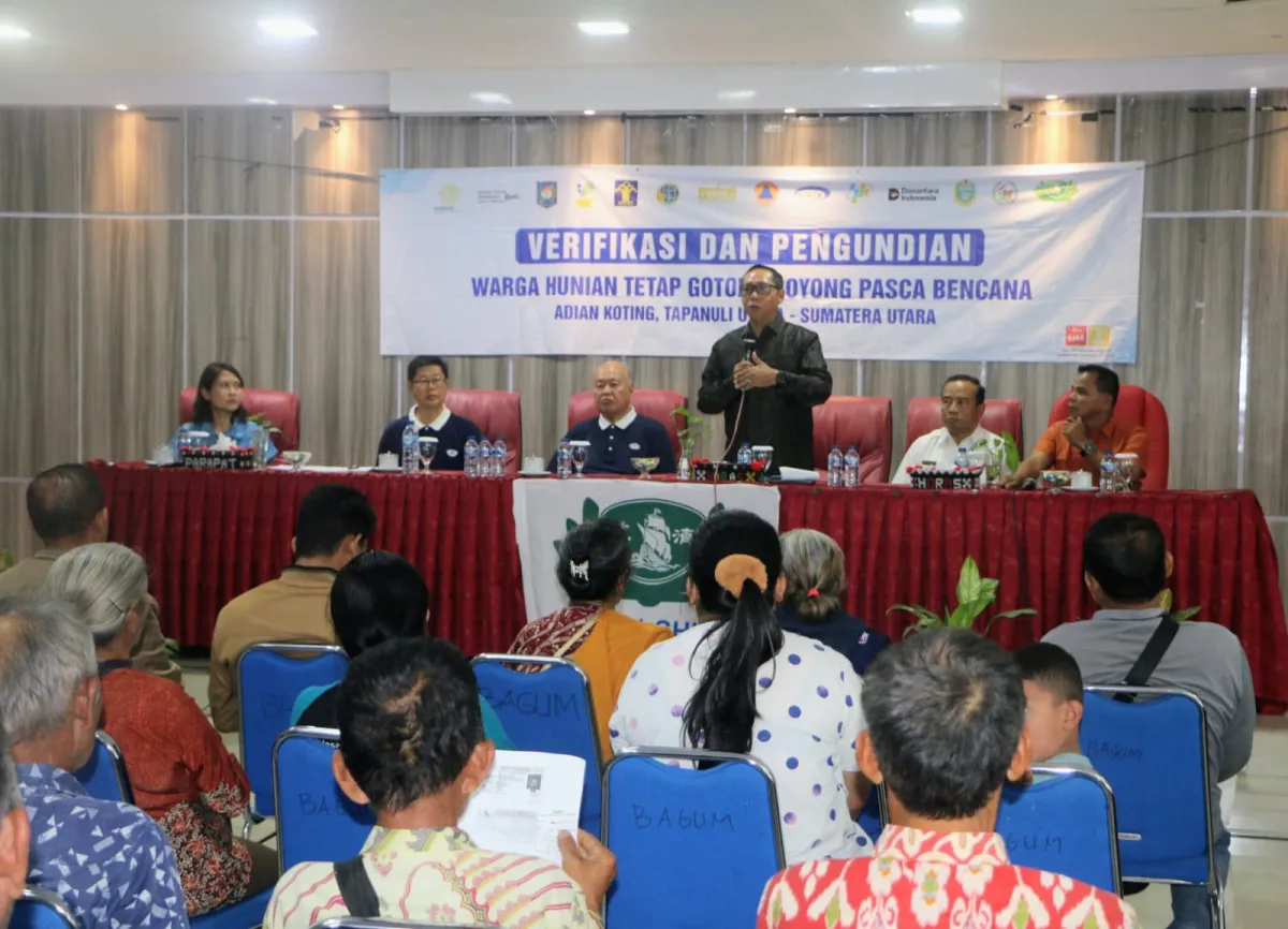 Pemkab Tapanuli Utara Gelar Verifikasi dan Undian 70 Unit Huntap Kampung Parsaoran Nauli