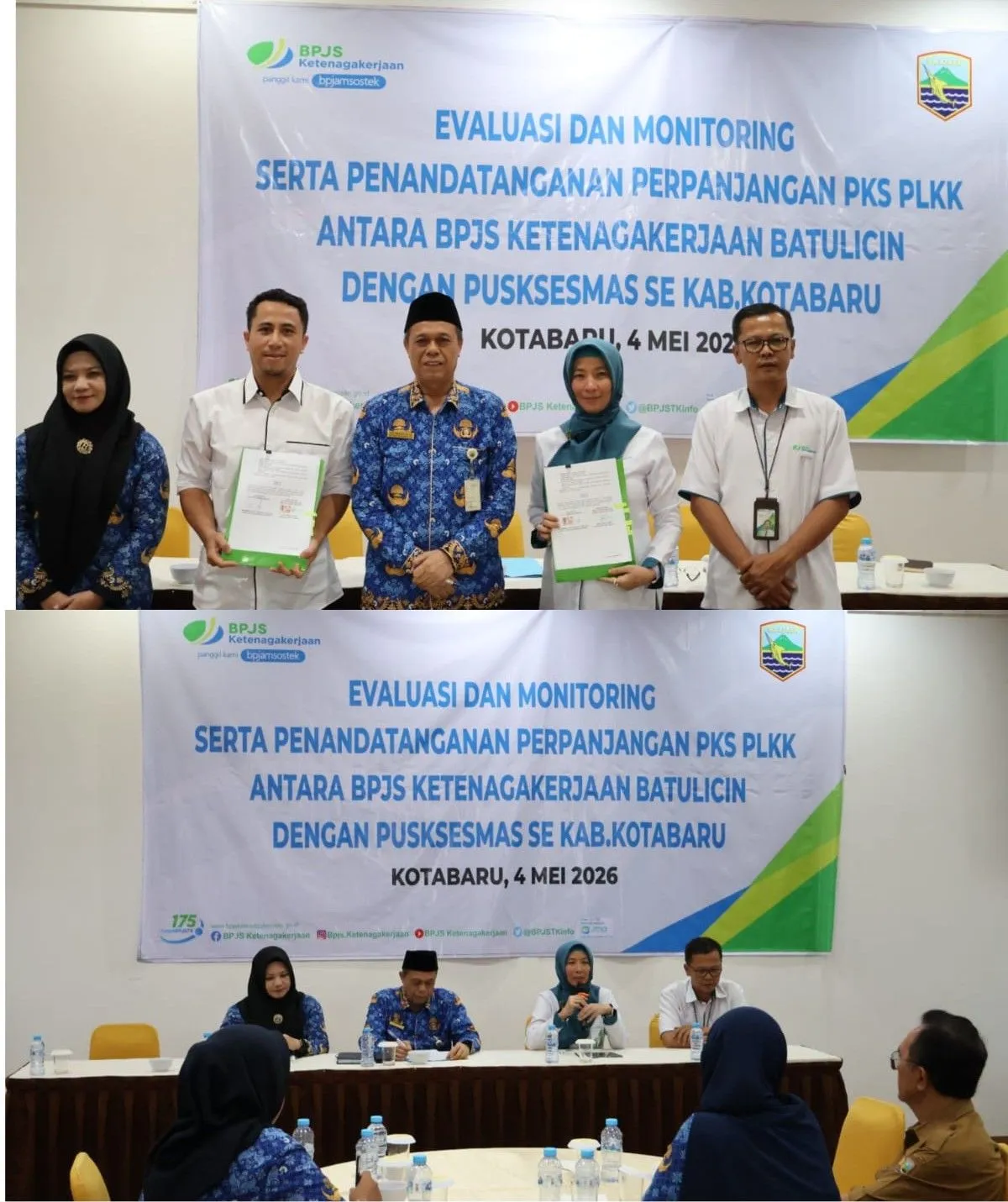 BPJS Ketenagakerjaan Batulicin Perpanjang Kerja Sama PLKK Puskesmas se-Kotabaru dan Sosialisasikan ePLKK 2.0