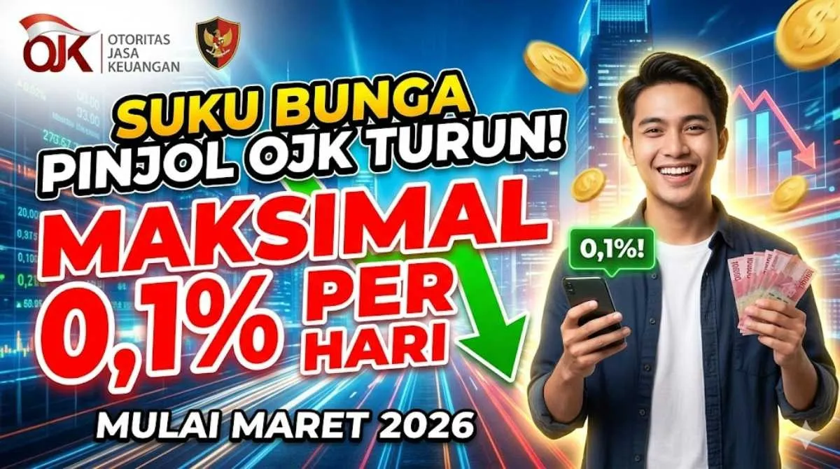 OJK Tetapkan Batas Bunga Pinjol Resmi Maksimal 0,1 Persen per Hari Mulai Maret 2026