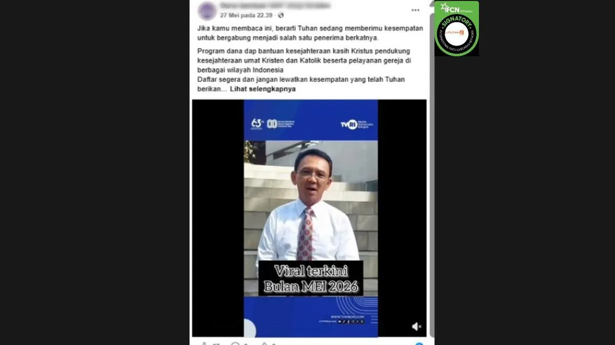 Cek Fakta: Klaim Video Ahok Bicara Dana Bantuan DAP Australia untuk Umat Kristen Tidak Benar