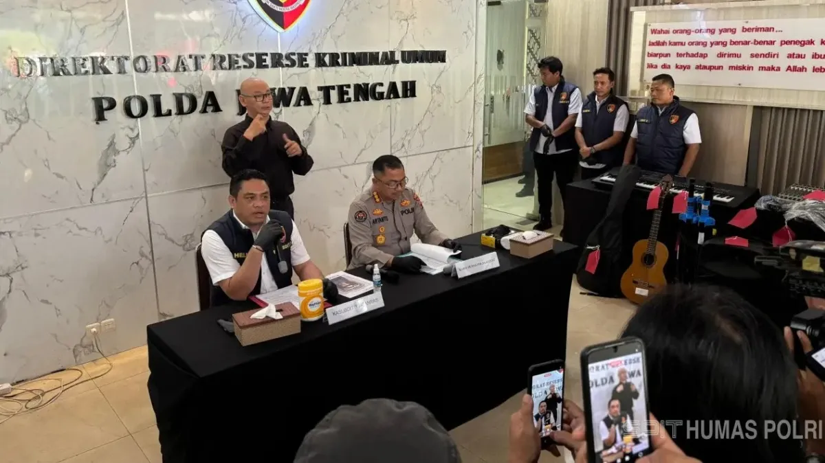 Polda Jateng Tangkap Tersangka Pencurian Alat Musik Gereja di Semarang dan Boyolali