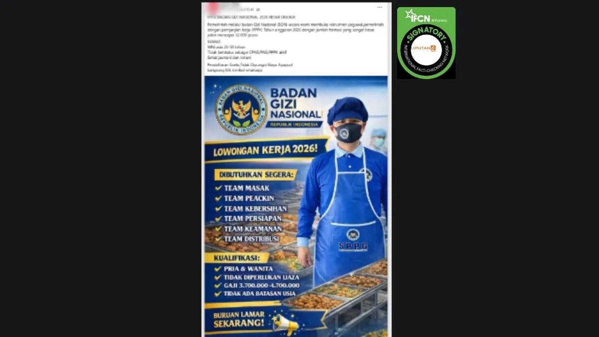 BGN Disorot, Sejumlah Hoaks Pernah Beredar di Medsos: dari Foto Menu MBG hingga Link Rekrutmen