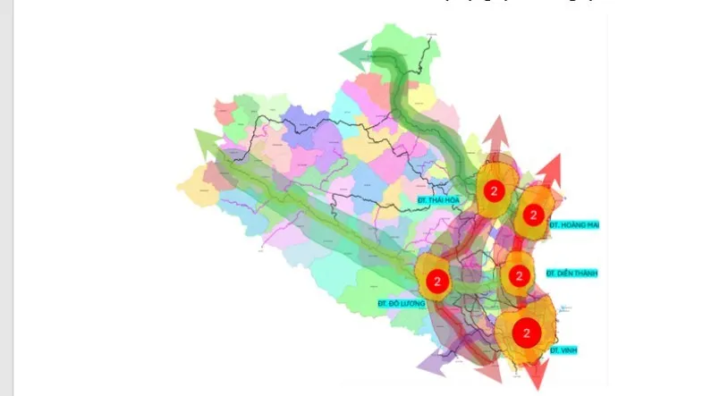 Pemprov Nghe An Bahas Penyesuaian Rencana Tata Ruang 2021-2030 dengan Visi 2050