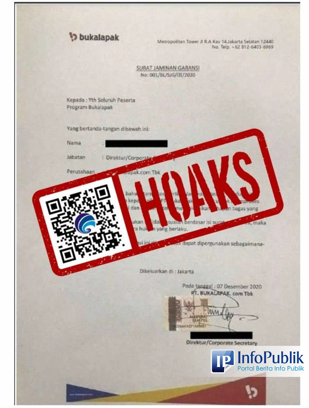 Cek Fakta: Bukalapak Tegaskan Tidak Ada Program Komisi Belanja dan Afiliasi Member Seperti yang Beredar di WhatsApp