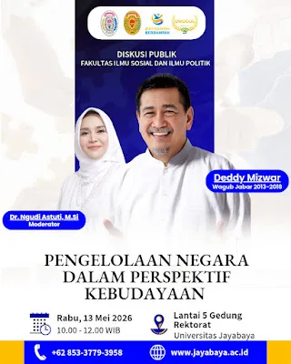 Universitas Jayabaya Gelar Diskusi Publik soal Pengelolaan Negara dalam Perspektif Kebudayaan, Hadirkan Deddy Mizwar