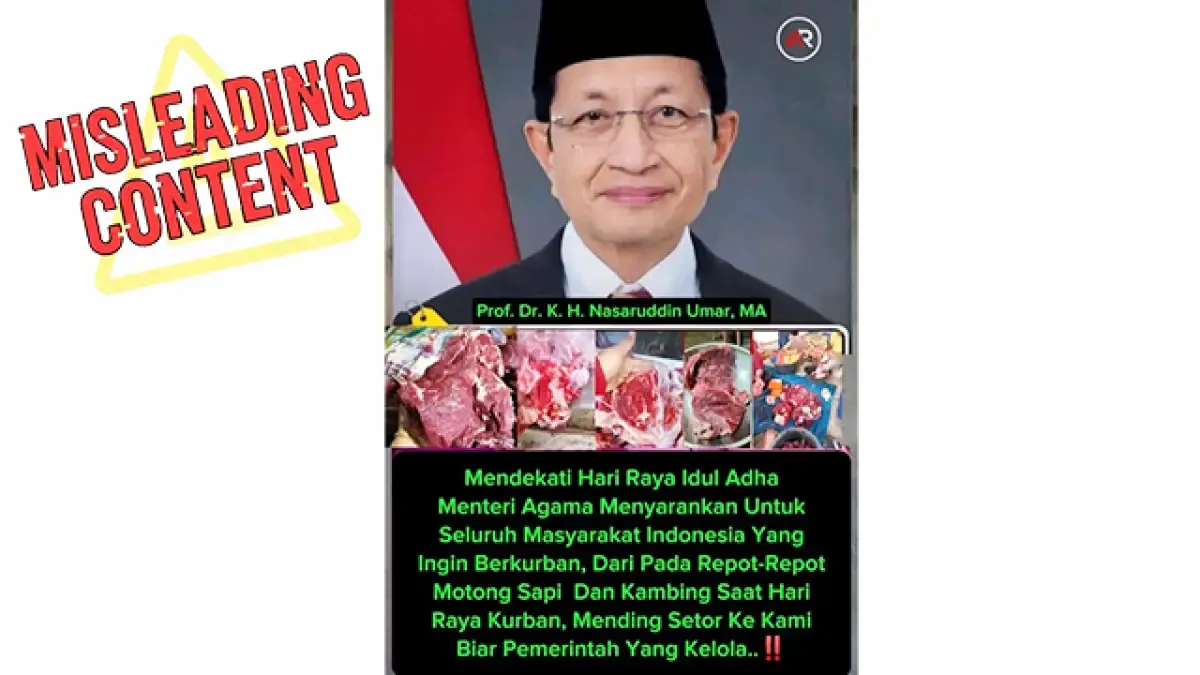 Cek Fakta: Klaim Menag Imbau Warga Setor Dana Kurban ke Pemerintah Disebut Tidak Benar