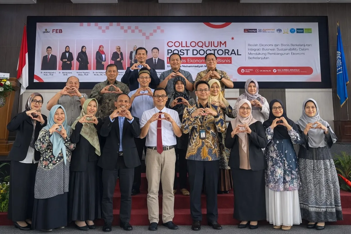 FEB UMM Gelar Kolokium Postdoktoral, Enam Doktor Bahas Strategi Pembangunan Ekonomi Inklusif