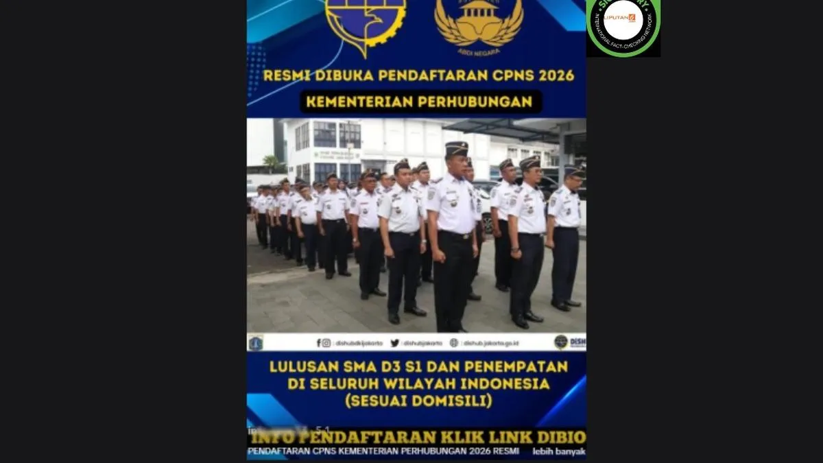 Cek Fakta: Tautan Pendaftaran CPNS Kemenhub 2026 yang Beredar di TikTok Disebut Hoaks