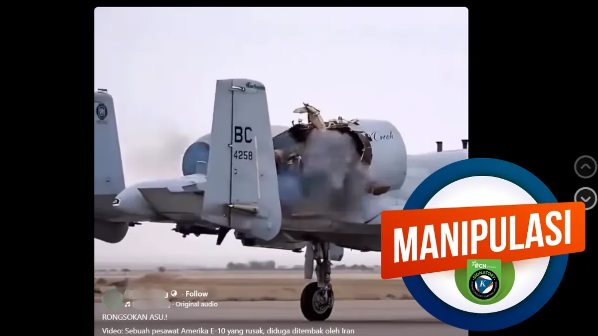 Video Klaim Jet Tempur AS “E-10” Dirusak Iran Ternyata Konten Rekayasa AI